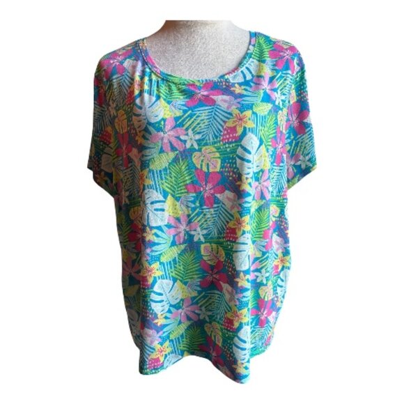 Secret Treasures Tropical Floral 2-Pc Pajama Set - Size L (12-14) (2414-15) - Picture 1 of 6